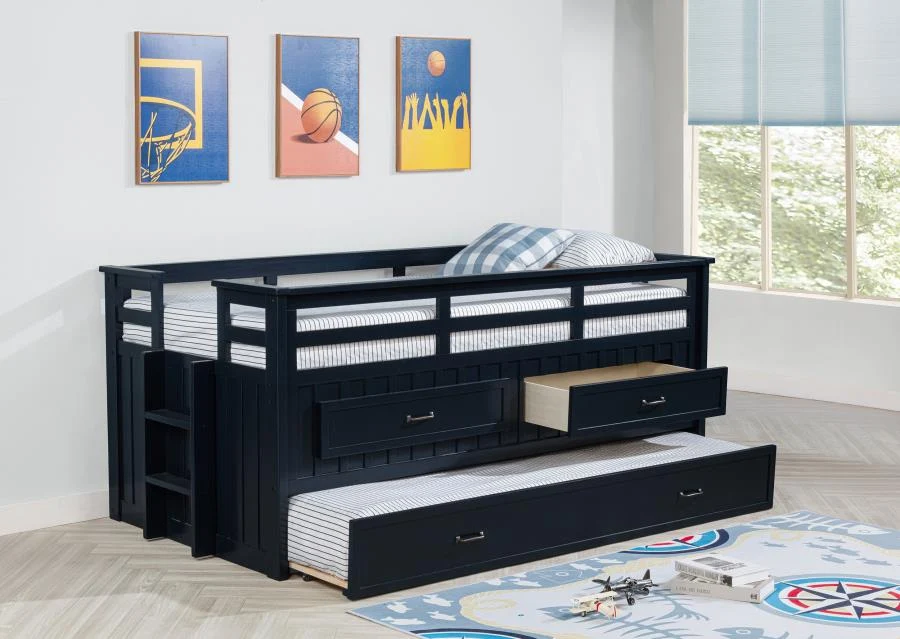 Carlsbad Wood Twin Captains Bed With Trundle photo 3