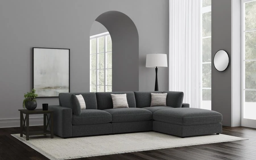 Serene 4pc Upholstered Sectional photo 3