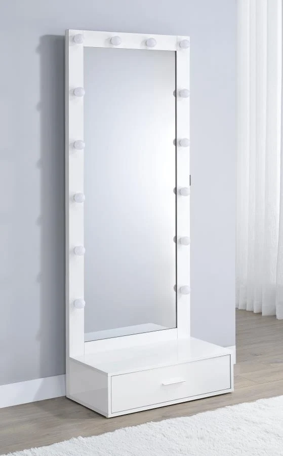 Spector 1-drawer Full-Length Floor Mirror photo 6