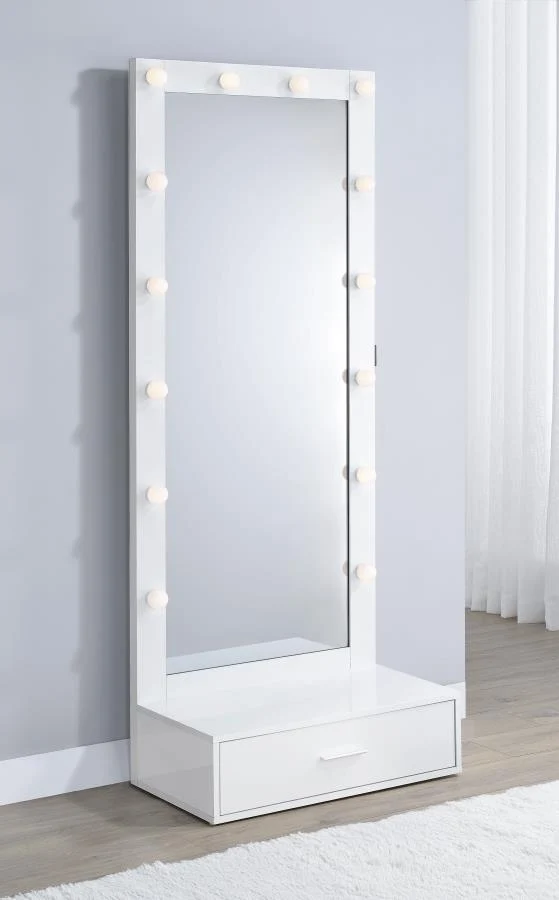 Spector 1-drawer Full-Length Floor Mirror photo 4