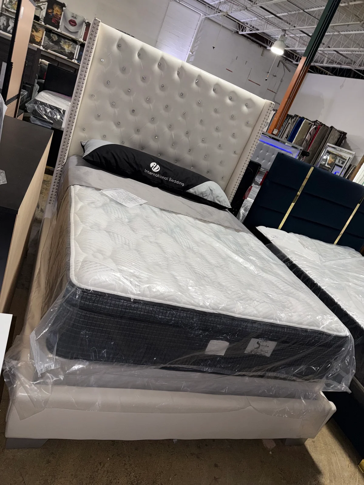 Queen White Bed Frame photo 2