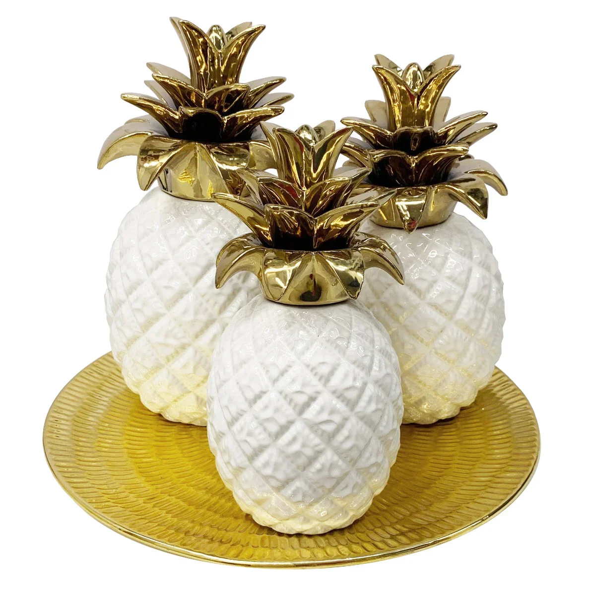 4pc Pineapples with Tray Kitchen Decor photo 2