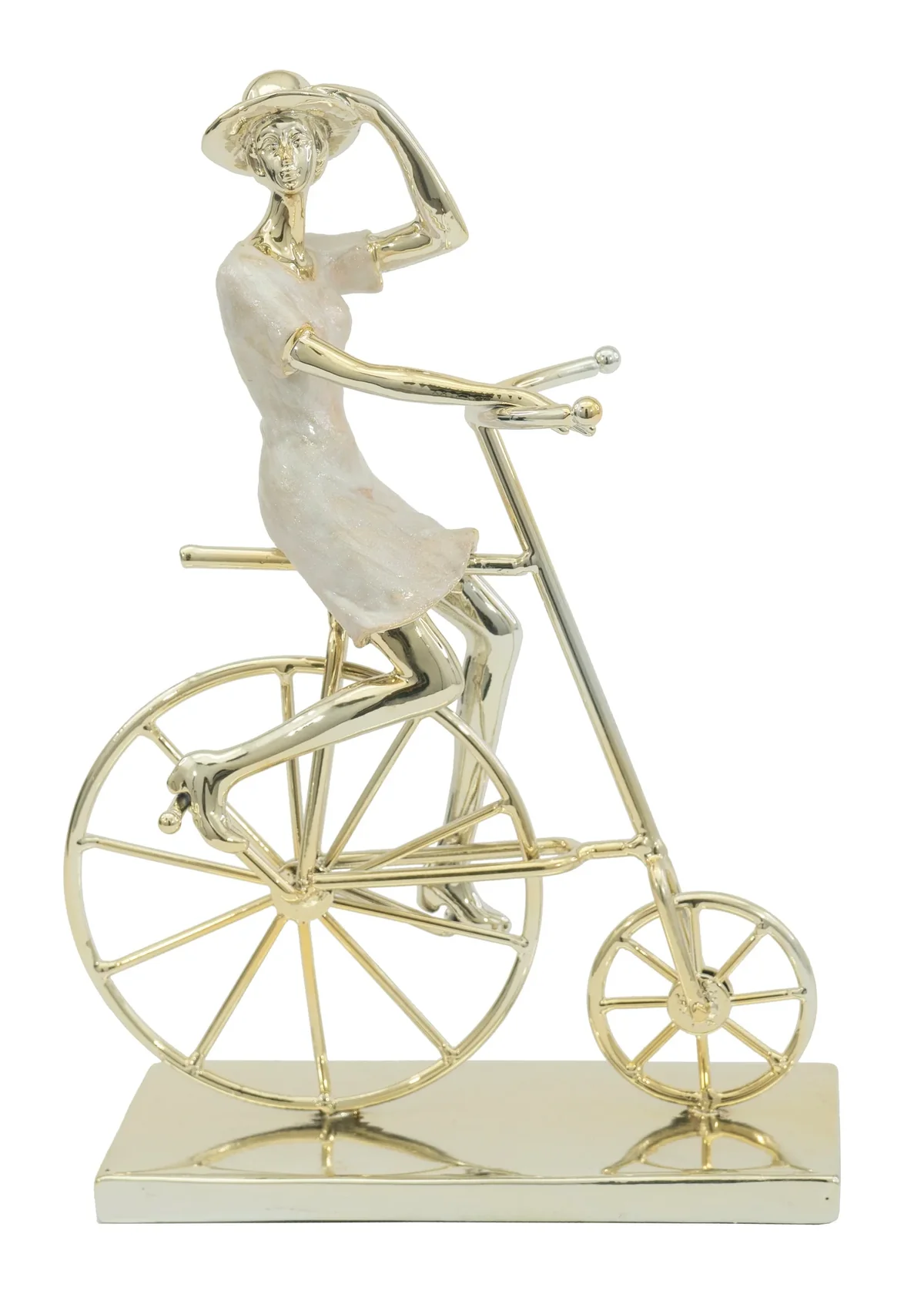 Woman on Bicycle Tabletop Accent Sculpture photo 3