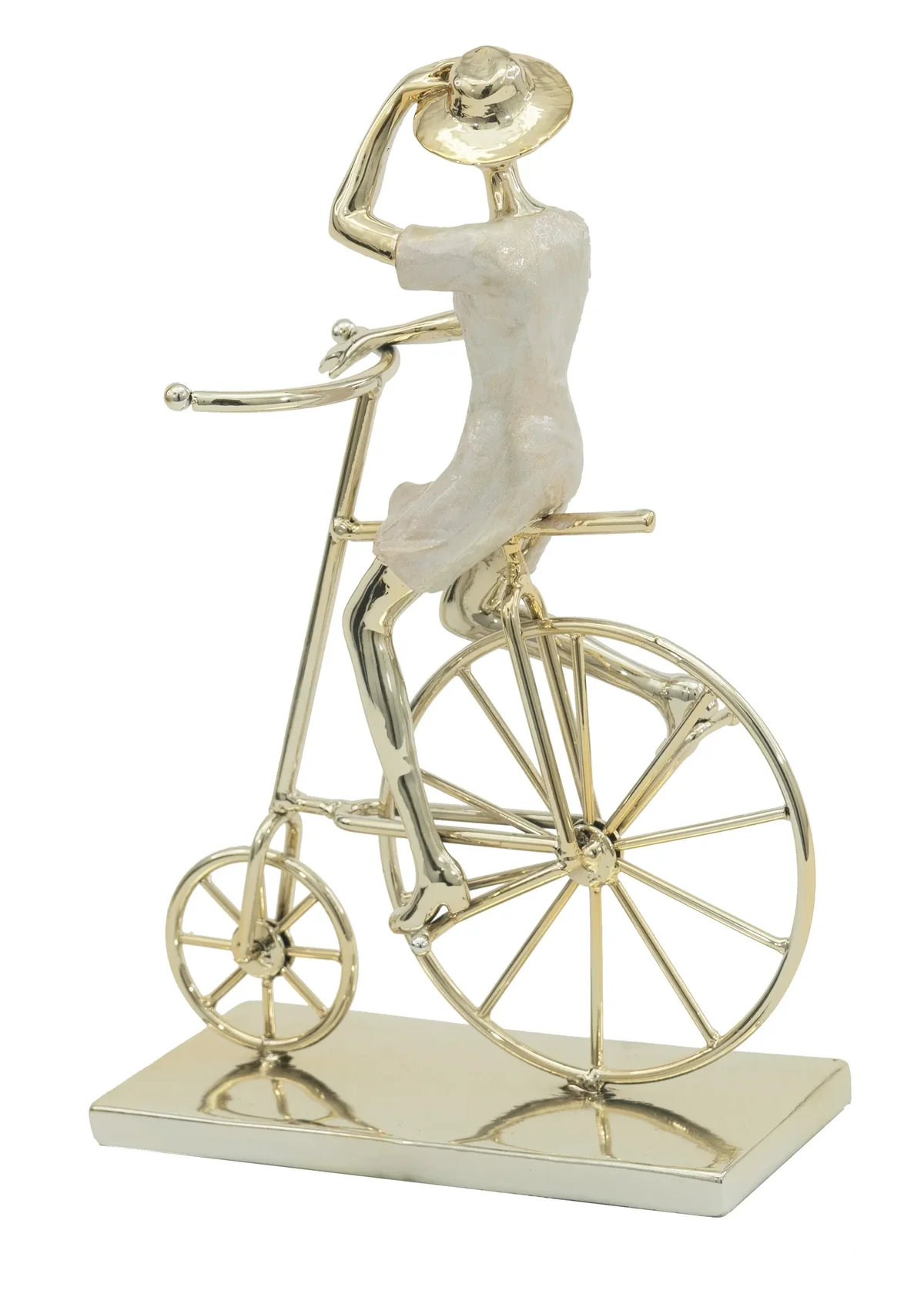 Woman on Bicycle Tabletop Accent Sculpture photo 2