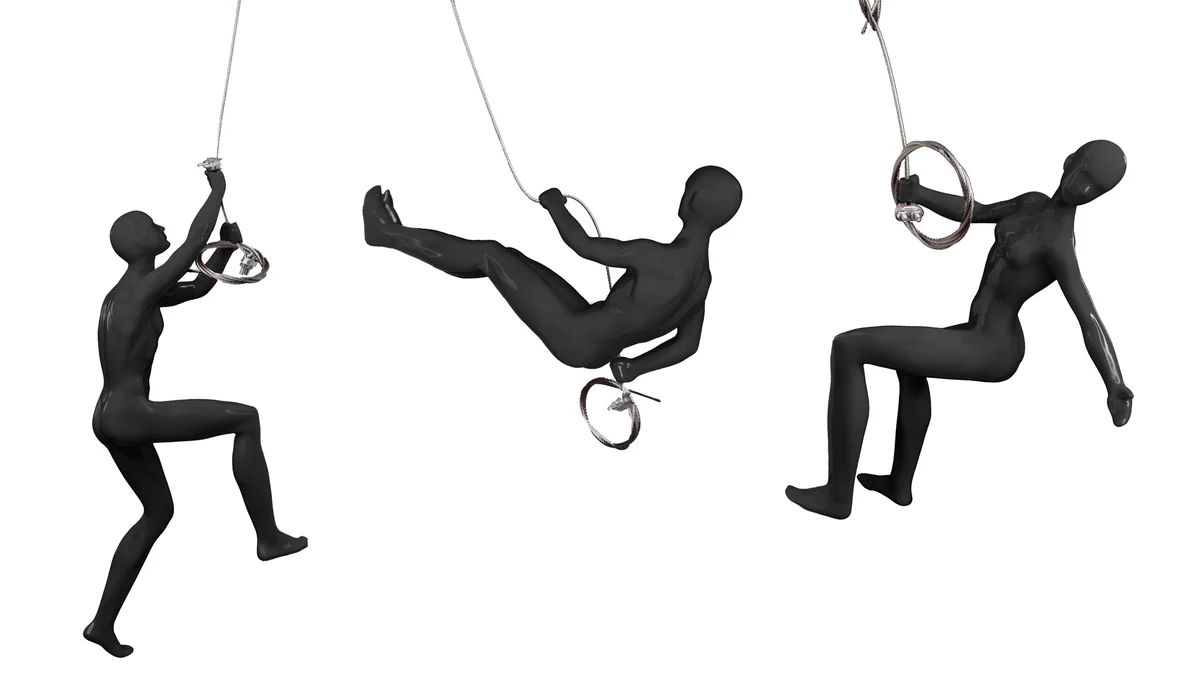 3pc Wall Climbers Accent Sculptures photo 3