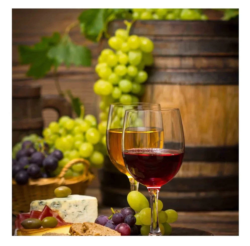 Wine Cups Barrel Kitchen Glass Wall Art photo 2
