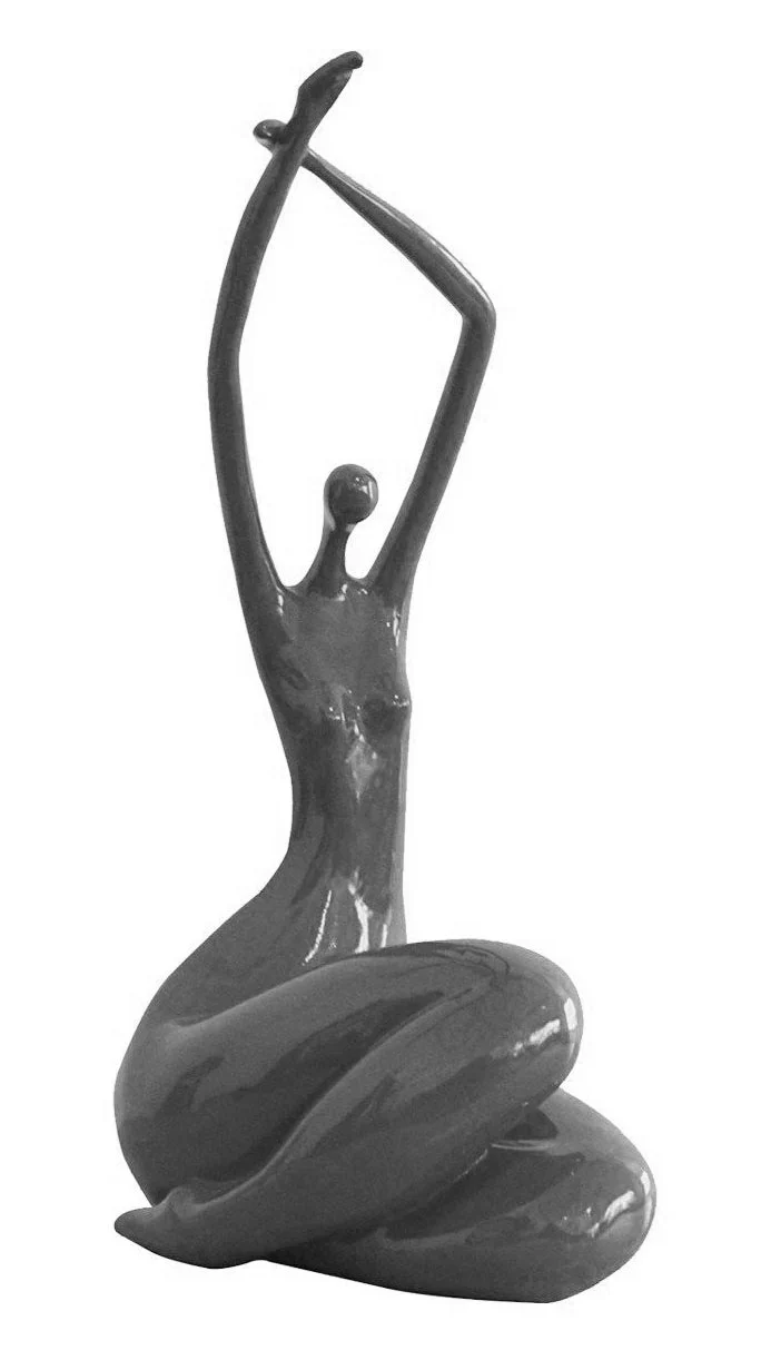 Sitting Hands Up Woman Sculpture photo 6