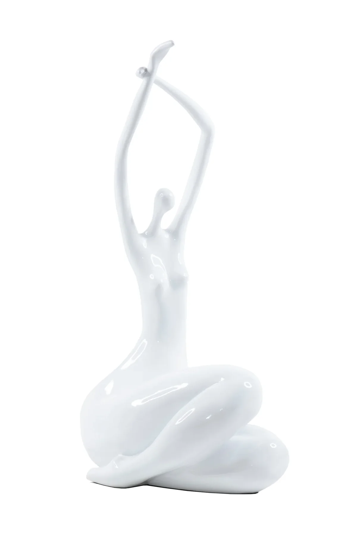 Sitting Hands Up Woman Sculpture photo 5