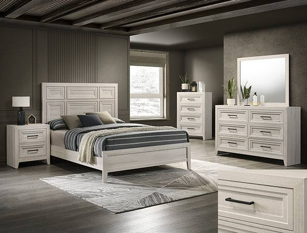 Lorraine Bedroom Set Off White / Queen 4pc Set