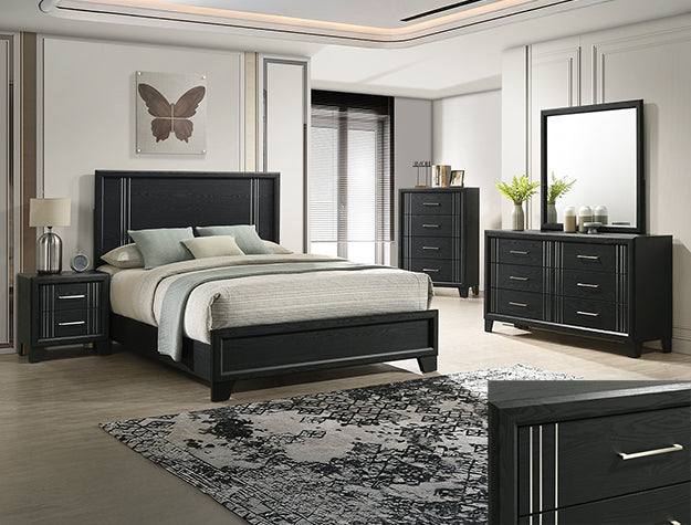 Charlie Bedroom Set charcoal / Full 4pc Set