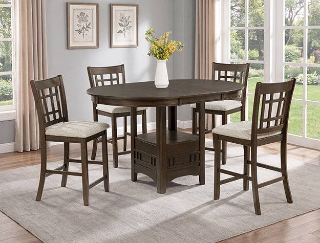 Hartwell Counter-Height Dining Set Brown