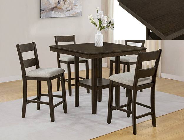 Lester Counter-Height Dining Set Brown