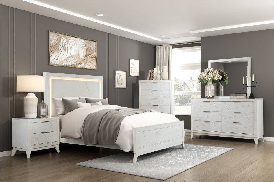 Asteria Bedroom Set 4pc Queen Bedroom Set