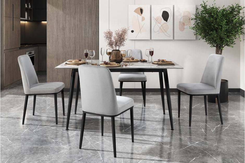 Salerno Dining Set 5pc set> Table and 4 Chairs