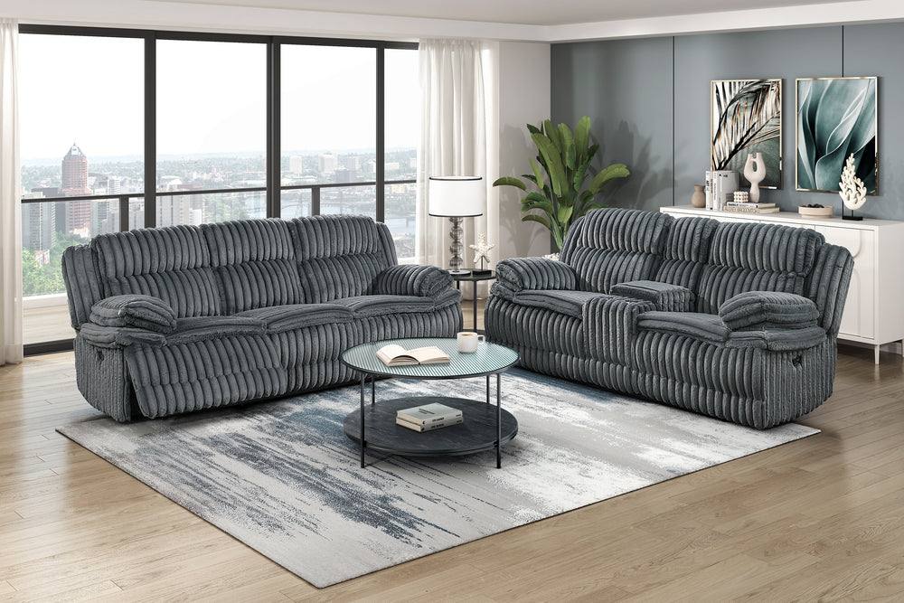 Goodland Livingroom Set Dark Gray / 2pc Sofa and Loveseat