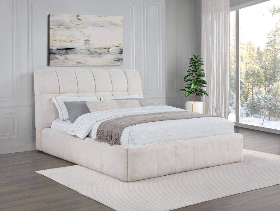 Nollet Bed Frame Cream / Queen
