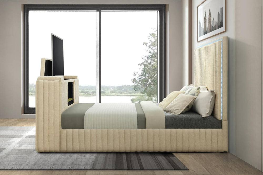 Rosalie Bed Frame Beige / Queen