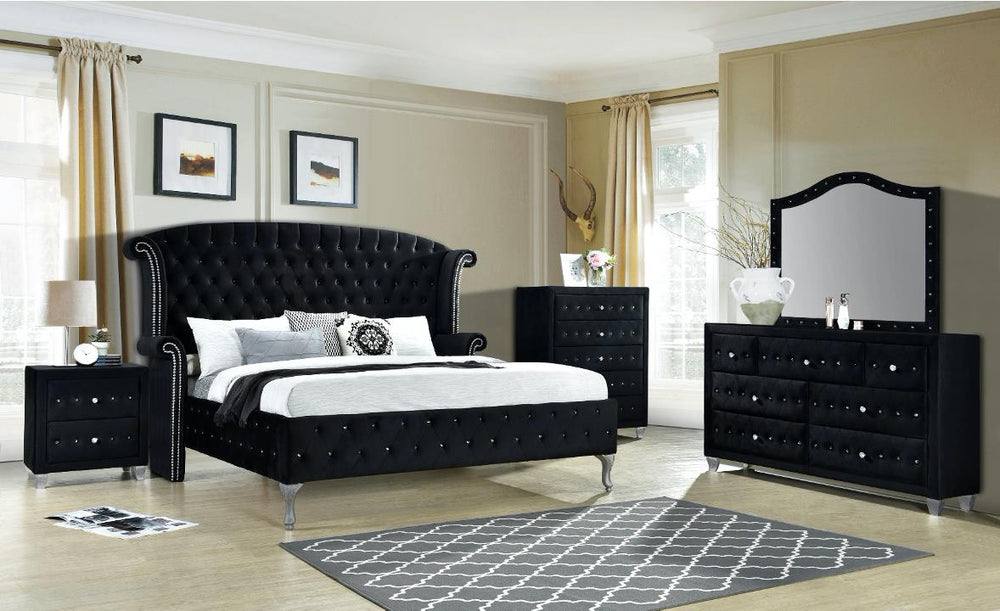 Dana Bedroom Set Black / Queen 4pc set