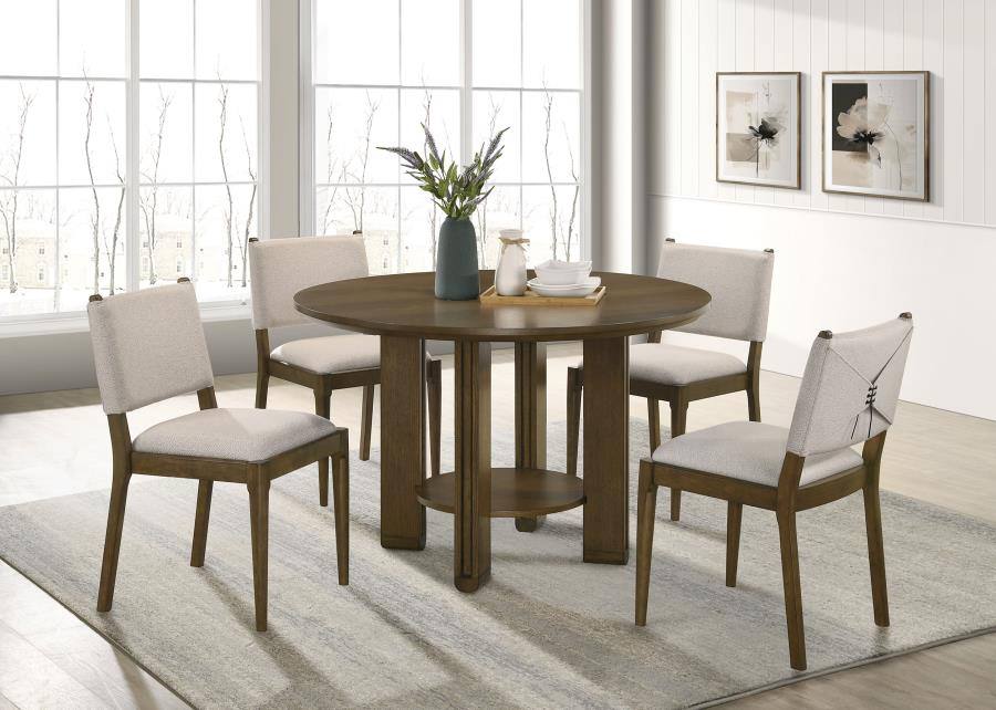 Ottowa Dining Set 5pc Round Set- Tanle and 4 Chairs