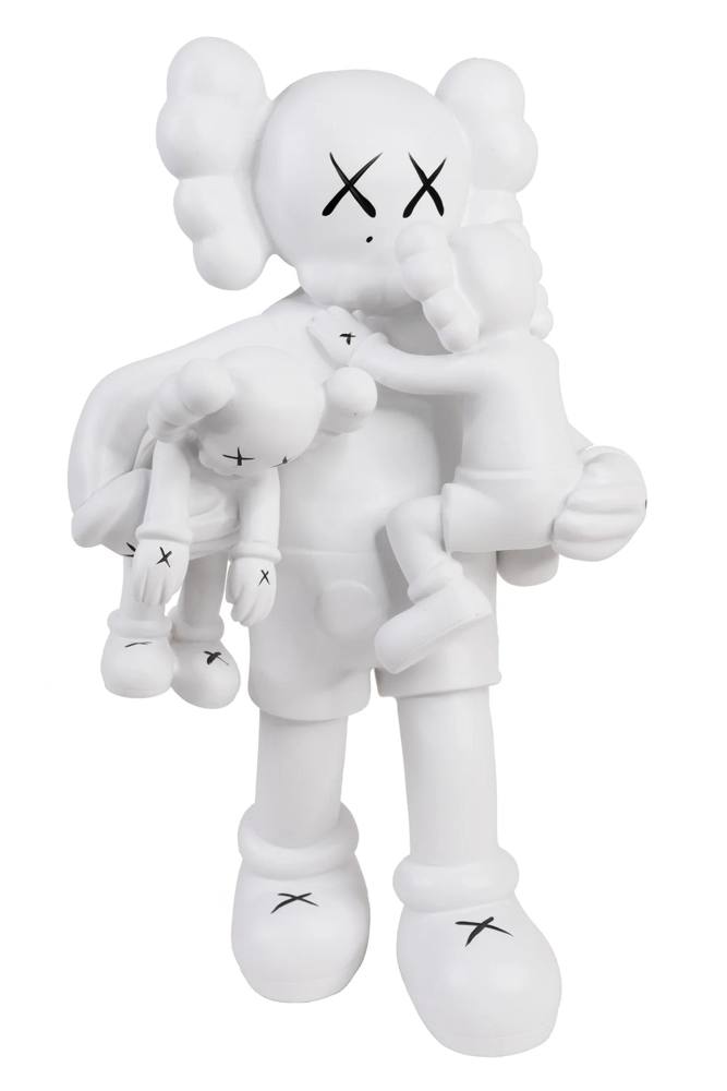Clown W/Kids Sculpture White