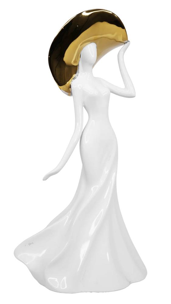 Hat Lady Sculpture Gold