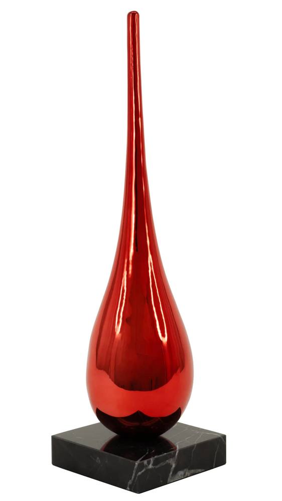 Water Drop Sculpture Red