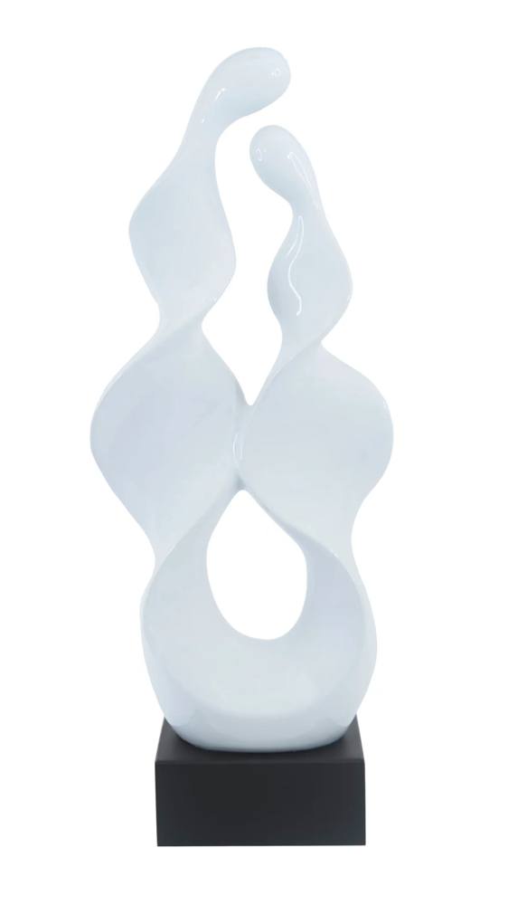 Abstract Couple Sculpture White