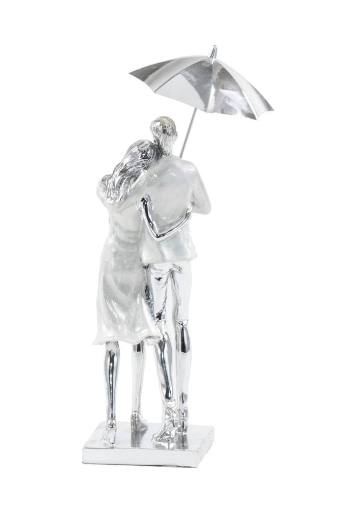Couple Under Umbrella Sculpture