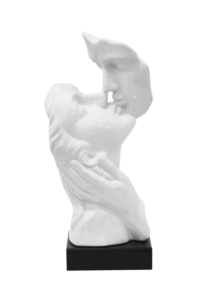Kissing Faces Sculpture White