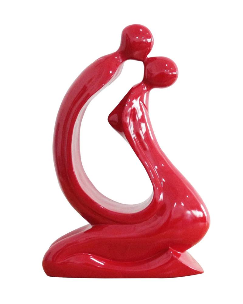 Kissing Couple Sculpture Red