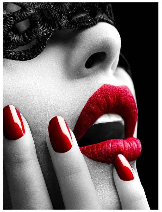 Women w/ Red Accents Glass Wall Position 1