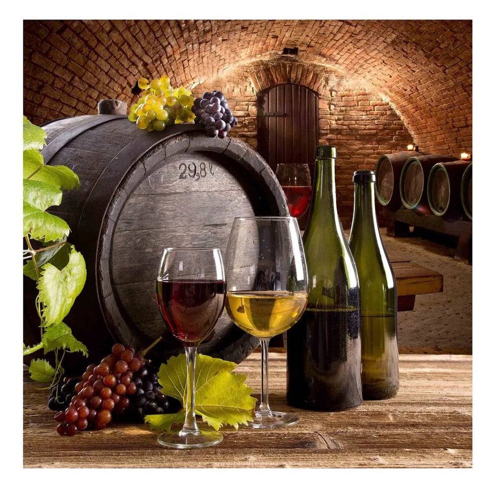 Wine Cups Barrel Kitchen Glass Wall Art Position 1