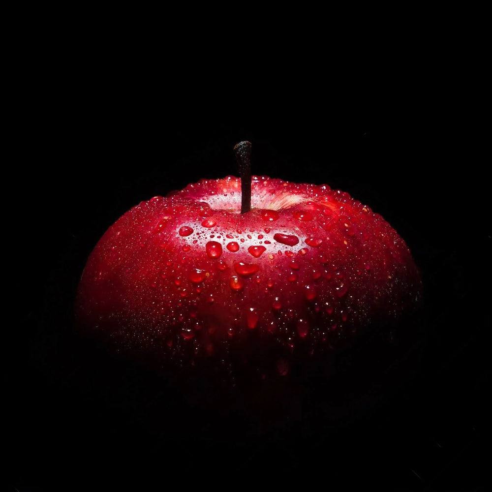 Kitchen Apple Glass Wall Art Red