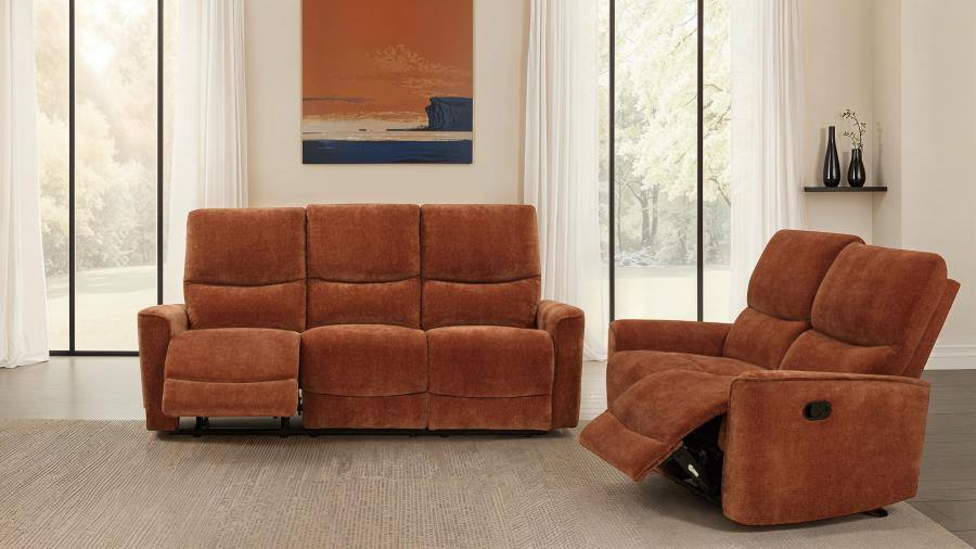 Navarro Livingroom Set Orange / 2pc Sofa and Loveseat