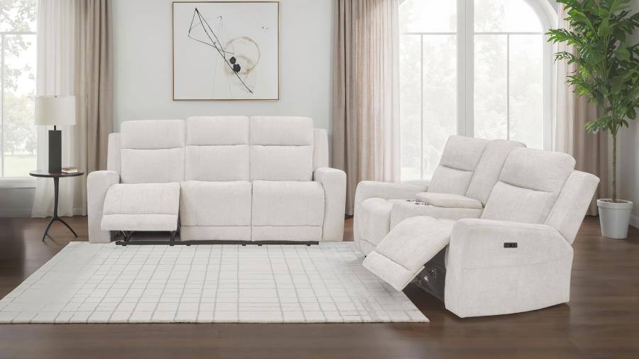 Kennett Livingroom Set 2pc Sofa and Loveseat / Ivory