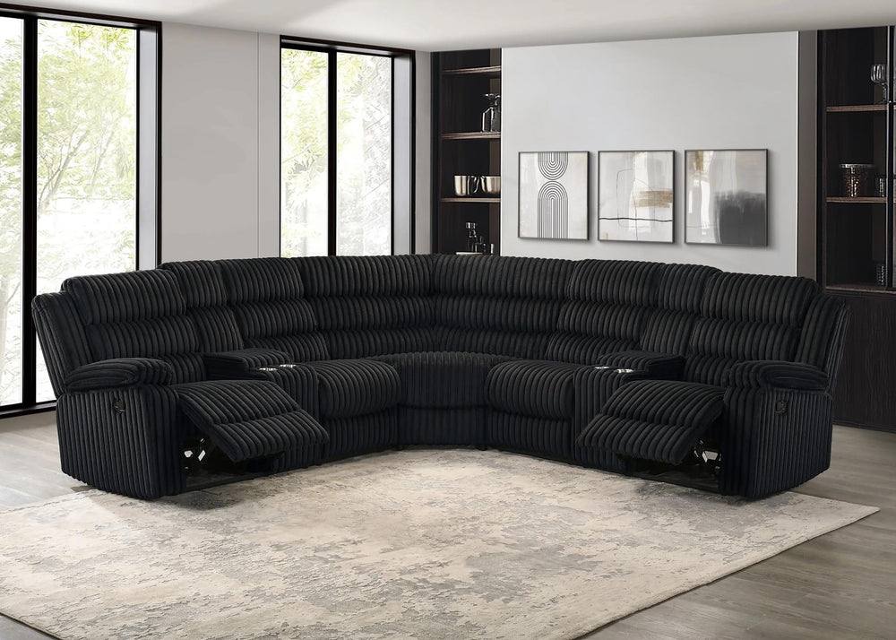 Nexus Reclining Sectional Black