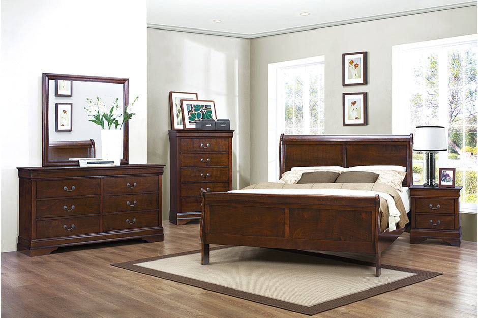 Louis Philippe/Mayville Bedroom Set Cappuccino / Twin 4pc Set