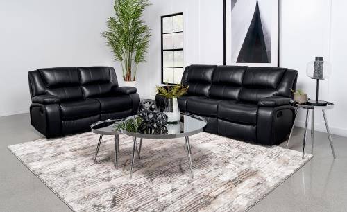 Camila Livingroom Set Black / 2pc Set