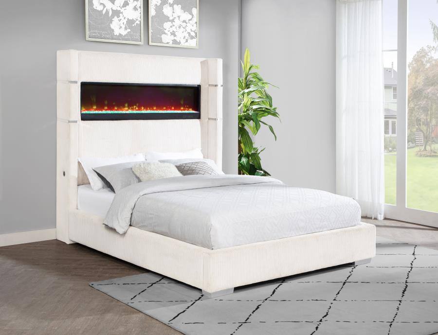 Tisdall Bed Frame Cream / Queen