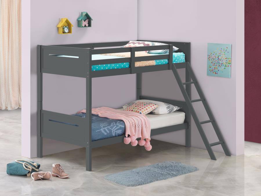 Littleton Twin/Twin Bunk Bed Gray