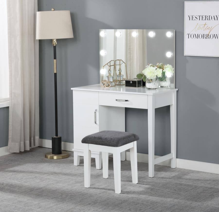 Elijah Vanity Set White