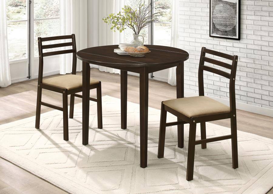 Bucknell 3pc Dining Set Cappuccino