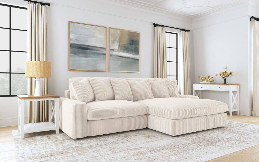 Blaine Upholstered Sectional Sand / 2pc