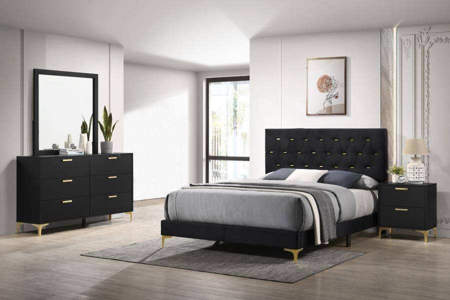Kendall Bedroom Set Queen 4pc set / Black